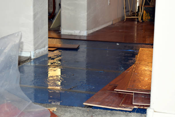 Professional Water Damage Restoration technician working in Hathorne, MA